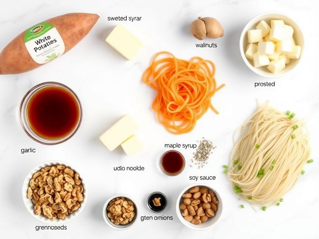 Miso butter sweet potato noodles